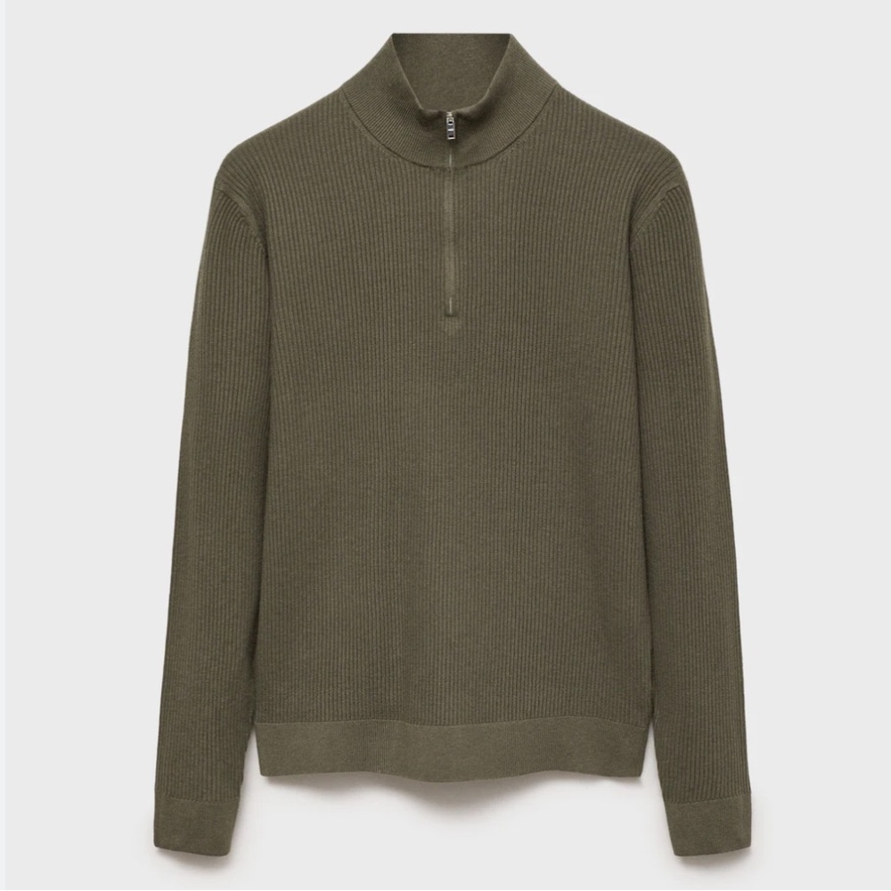 NWT MANGO Olive Green Men's Sweater